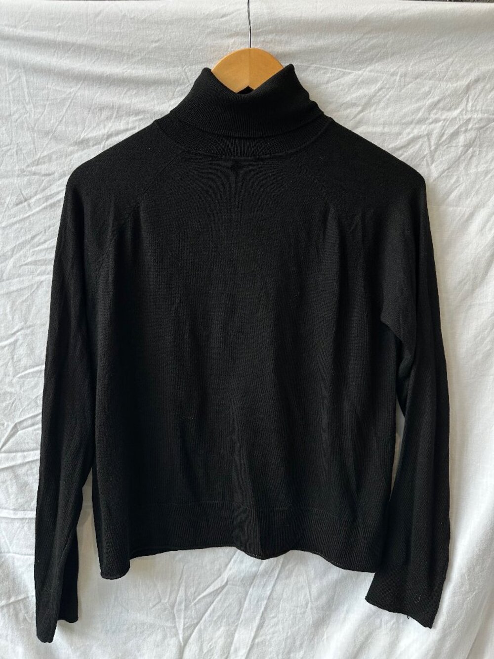 Mango MNG Black Fine Knit Turtleneck Sweater XS